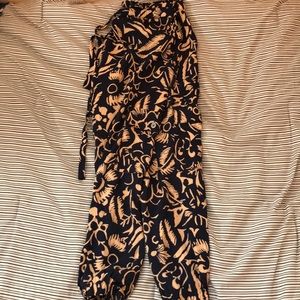 Baggy patterned pants.